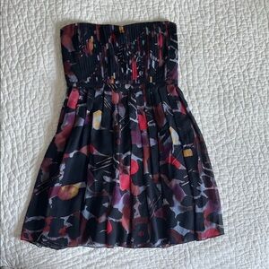 Elegant Strapless Floral Dress